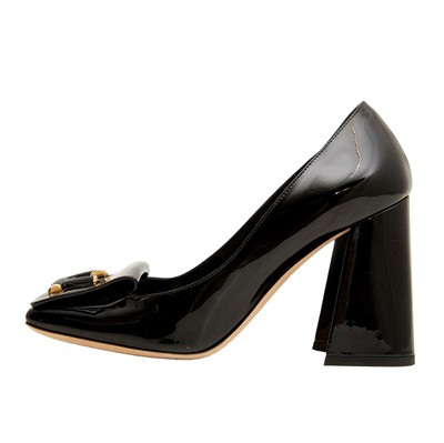 Lot 169 - Louis Vuitton Black Shake Heeled Pump - Size 36.5