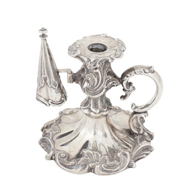 Lot 546 - A Victorian sterling silver taper chamberstick, Sheffield 1845 by Henry Wilkinson and Co