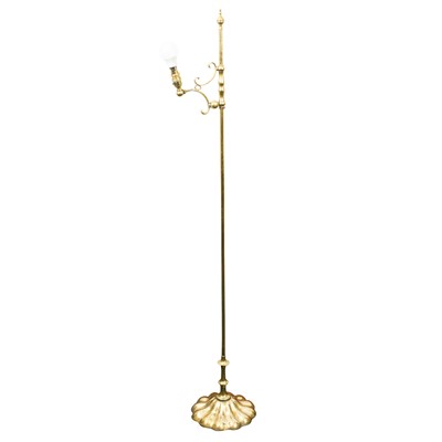 Lot 250 - Faraday & Son, Arts and Crafts brass standard lamp