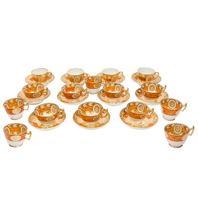 Lot 78 - Coalport, a Regency porcelain part-tea set