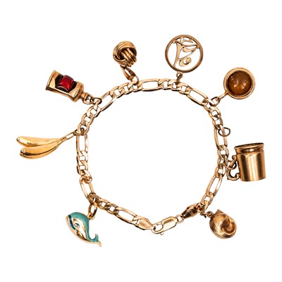 Lot 169 - A charm bracelet