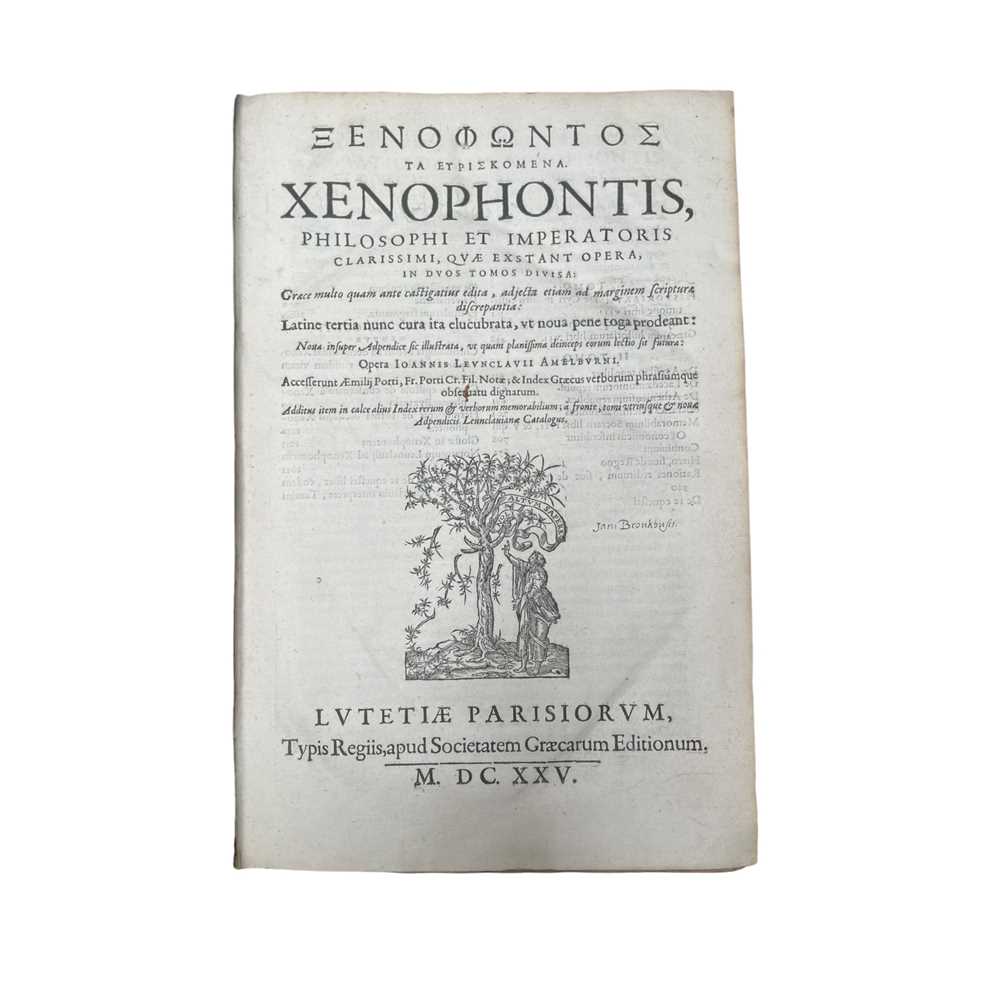 Lot 14 - Xenophon. Xenophontis, philosophi et imperatoris clarissimi, 1625
