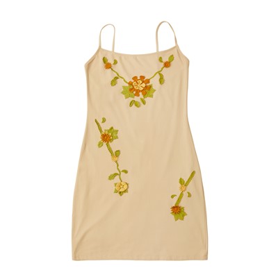 Lot 137 - Fendi Beige Appliqué Camisole Dress