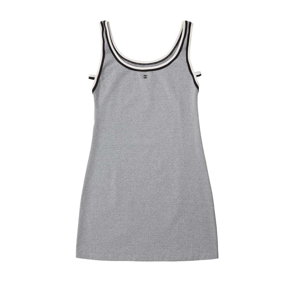 Lot 62 - Chanel Grey Marl CC Tank Dress