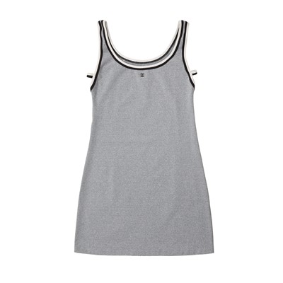 Lot 62 - Chanel Grey Marl CC Tank Dress