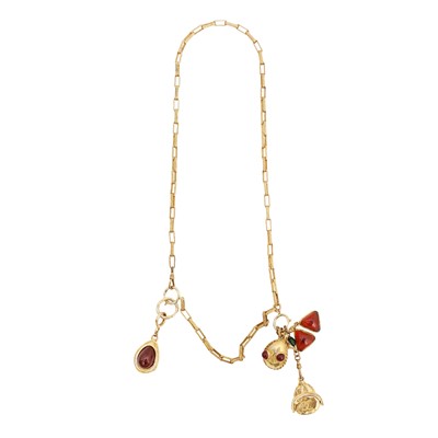 Lot 163 - Chanel Gripoix Byzantine Muti Pendant Necklace