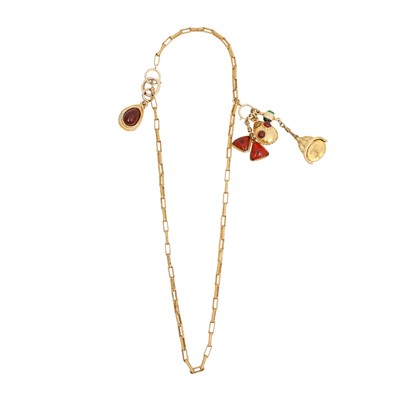Lot 163 - Chanel Gripoix Byzantine Muti Pendant Necklace
