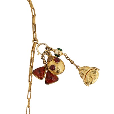 Lot 163 - Chanel Gripoix Byzantine Muti Pendant Necklace