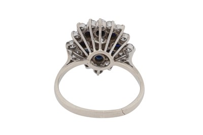 Lot 65 - A diamond and sapphire ring