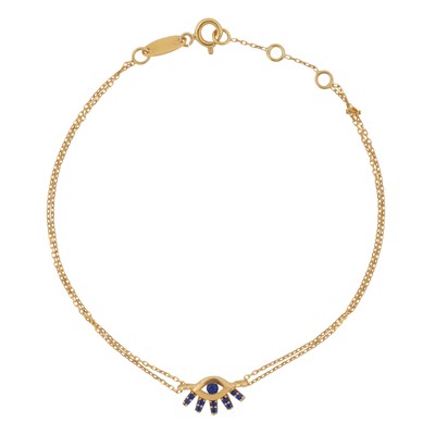 Lot 80 - A sapphire eye bracelet