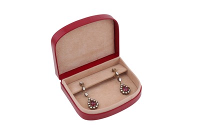 Lot 132 - Amrapali Ι A pair of ruby and diamond earrings