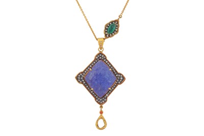 Lot 78 - Amrapali Ι A tanzanite and diamond pendant necklace, circa 2012