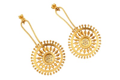 Lot 47 - Amrapali Ι A pair of diamond pendent earrings, circa 2009