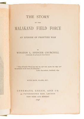 Lot 43 - Churchill: Malakand Field Force, 1st edition, 1st. issue/state, 1898