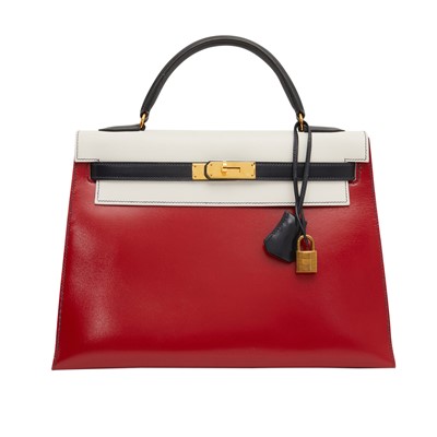 Lot 37 - Hermes Limited Edition Tri Colour Kelly Sellier 32