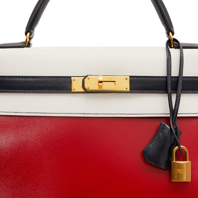 Lot 37 - Hermes Limited Edition Tri Colour Kelly Sellier 32