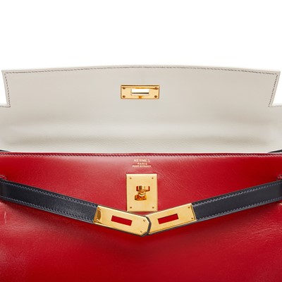 Lot 37 - Hermes Limited Edition Tri Colour Kelly Sellier 32