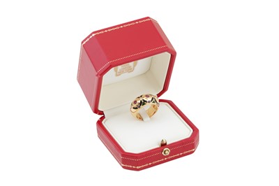 Lot 157 - Cartier l A gem-set enamel ring, circa 1994