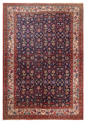 Lot 49 - A fine Tehran carpet, north Persia, approx: 431cm. x 307cm