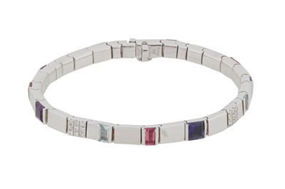 Lot 173 - Asprey l A gem-set bracelet, necklace, earring and ring suite