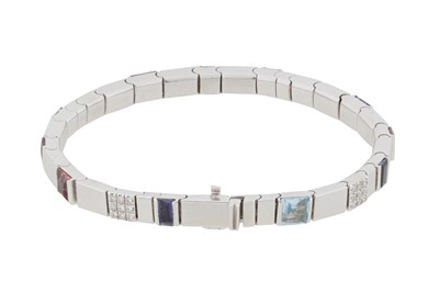 Lot 173 - Asprey l A gem-set bracelet, necklace, earring and ring suite