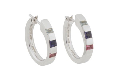 Lot 173 - Asprey l A gem-set bracelet, necklace, earring and ring suite