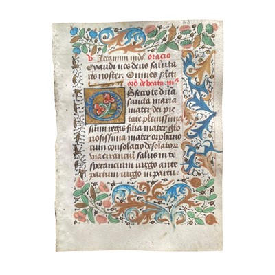 Lot 6 - Leaf from a Book of Hours