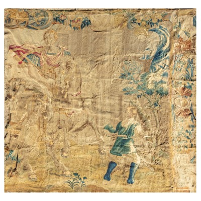 Lot 422 - A large Flemish verdure tapestry section, late 17th / early 18th century