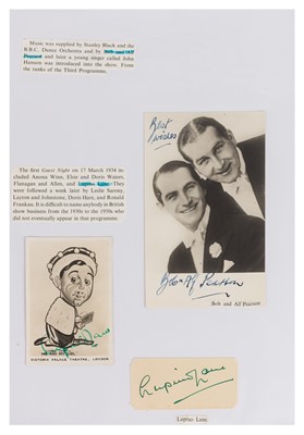 Lot 106 - Autograph Collection.- Radio Interest