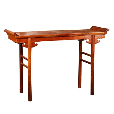 Lot 399 - A Chinese huanghuali Ming-style recessed-leg table, qiaotouan, 20th century