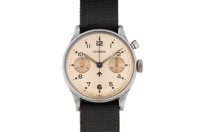 Lot 405 - Men's Vintage Military Issue Lemania Monopusher Chronograph Wristwatch