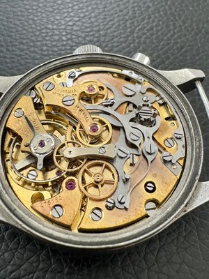 Lot 405 - Men's Vintage Military Issue Lemania Monopusher Chronograph Wristwatch
