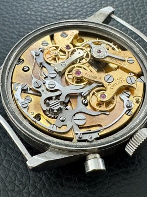Lot 405 - Men's Vintage Military Issue Lemania Monopusher Chronograph Wristwatch