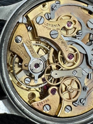 Lot 405 - Men's Vintage Military Issue Lemania Monopusher Chronograph Wristwatch