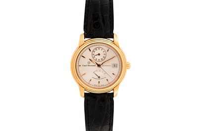 Lot 411 - Men's 18k Rose Gold Bucherer Duel Time Wristwatch with Power Reserve