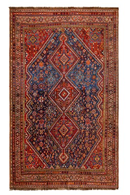 Lot 37 - An antique Qashqai carpet, south-west Persia, approx: 318cm. x 208cm