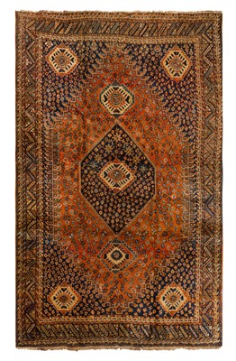 Lot 62 - An antique Qashqai carpet, south-west Persia, approx: 258cm. x 176cm
