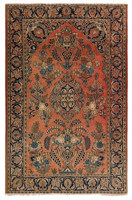 Lot 38 - A Kashan prayer rug, central Persia, approx: 202cm. x 134cm