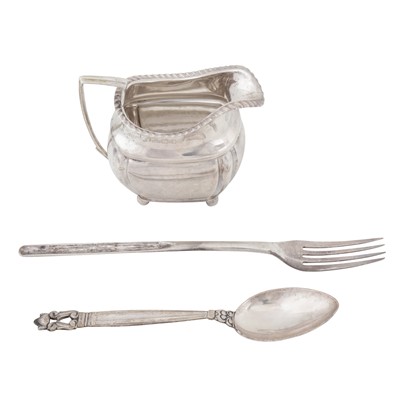 Lot 537 - A Victorian sterling silver marrow scoop fork, Birmingham 1844 by George Unite