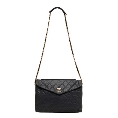Lot 88 - Chanel Navy Envelope Flap Pouch Bag