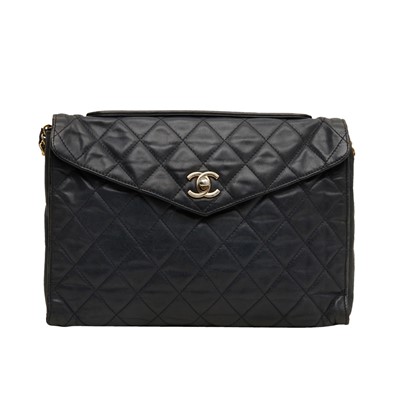 Lot 88 - Chanel Navy Envelope Flap Pouch Bag