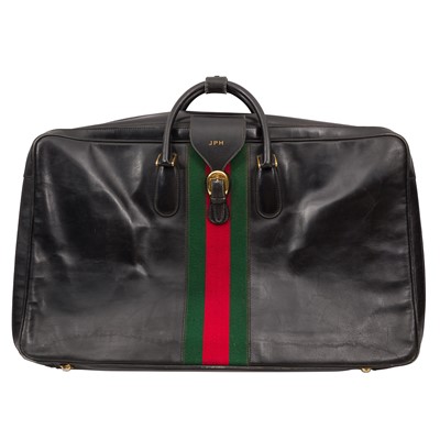 Lot 96 - A graduated pair of Gucci Black Web Suitcases