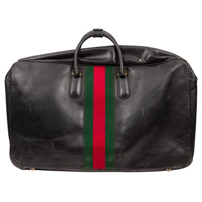 Lot 96 - A graduated pair of Gucci Black Web Suitcases