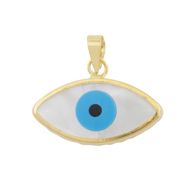 Lot 58 - An evil eye mother of pearl pendant