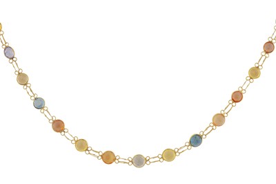 Lot 156 - A multi-coloured sapphire necklace