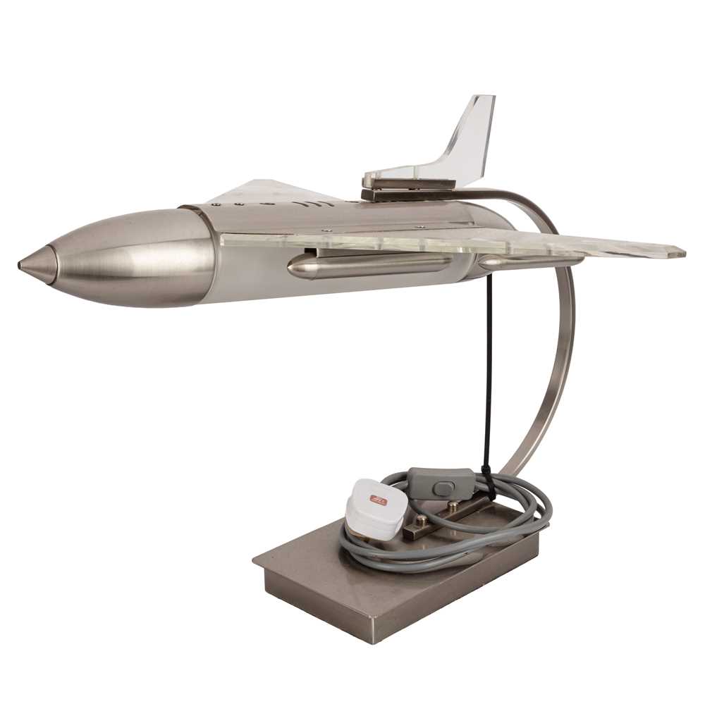 Lot 93 - A Contemporary Table Lamp in the form of a Fighter Jet