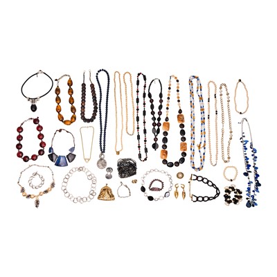 Lot 394 - A large collection of silver and costume jewellery
