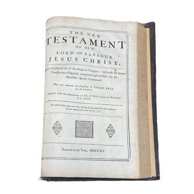 Lot 16 - Bible [English] The Holy Bible, Containing the Old and New Testaments…, 1715