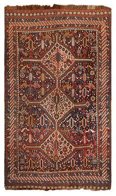Lot 71 - An antique Hamseh rug, south-west Persia, approx: 204cm. x 134cm