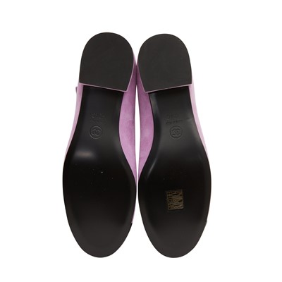 Lot 52 - Chanel Lilac CC T Bar Flat Pump - Size 40.5